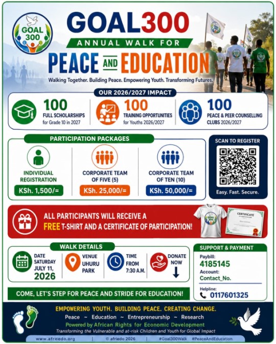 GOAL300 ANNUAL WALK FOR PEACE AND EDUCATION